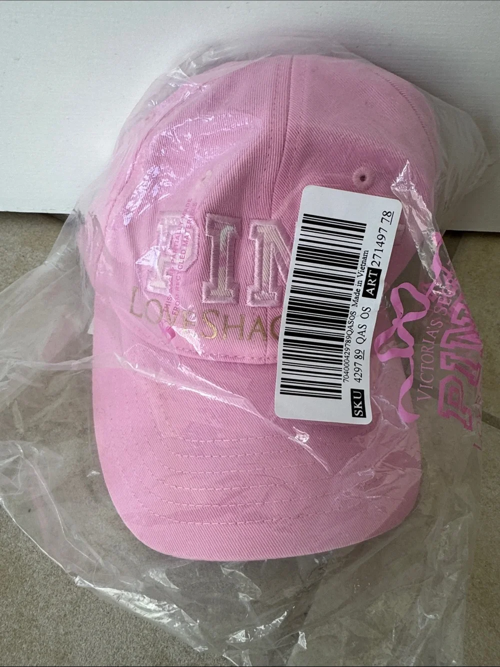 Loveshackfancy PINK Logo Baseball Cap NWT
